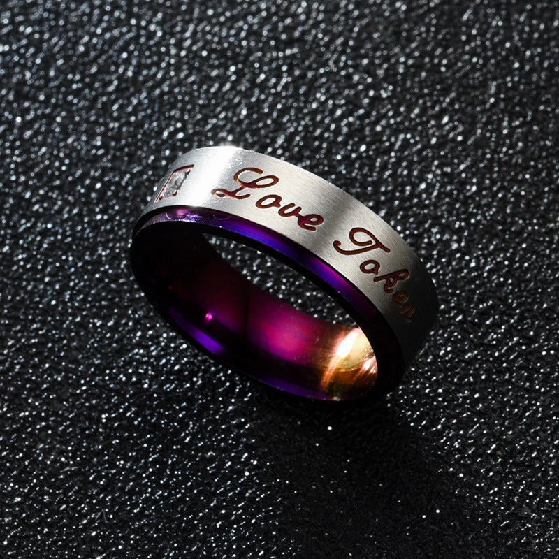 Wholesale Couple Diamonds Titanium Steel Rings
