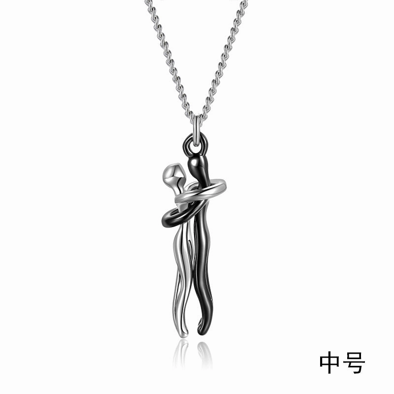 Wholesale Couple Hug Romantic Emotional Expression Clavicle Pendant Necklaces