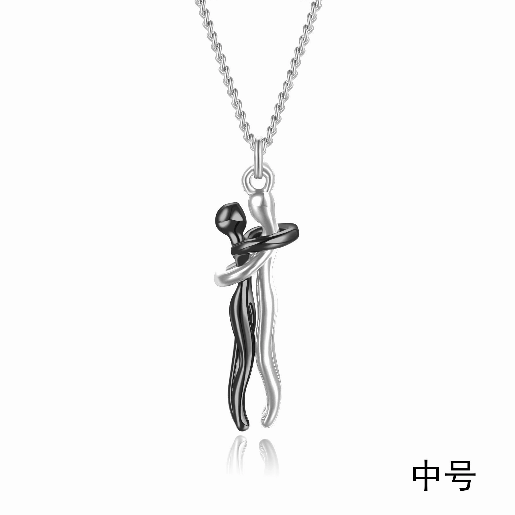 Wholesale Couple Hug Romantic Emotional Expression Clavicle Pendant Necklaces