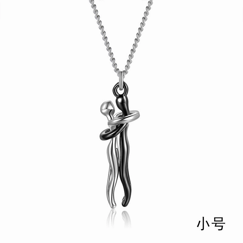 Wholesale Couple Hug Romantic Emotional Expression Clavicle Pendant Necklaces