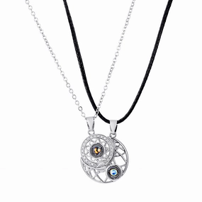 Wholesale Couple Projection Magnetic Attraction Pendant Clavicle Chain