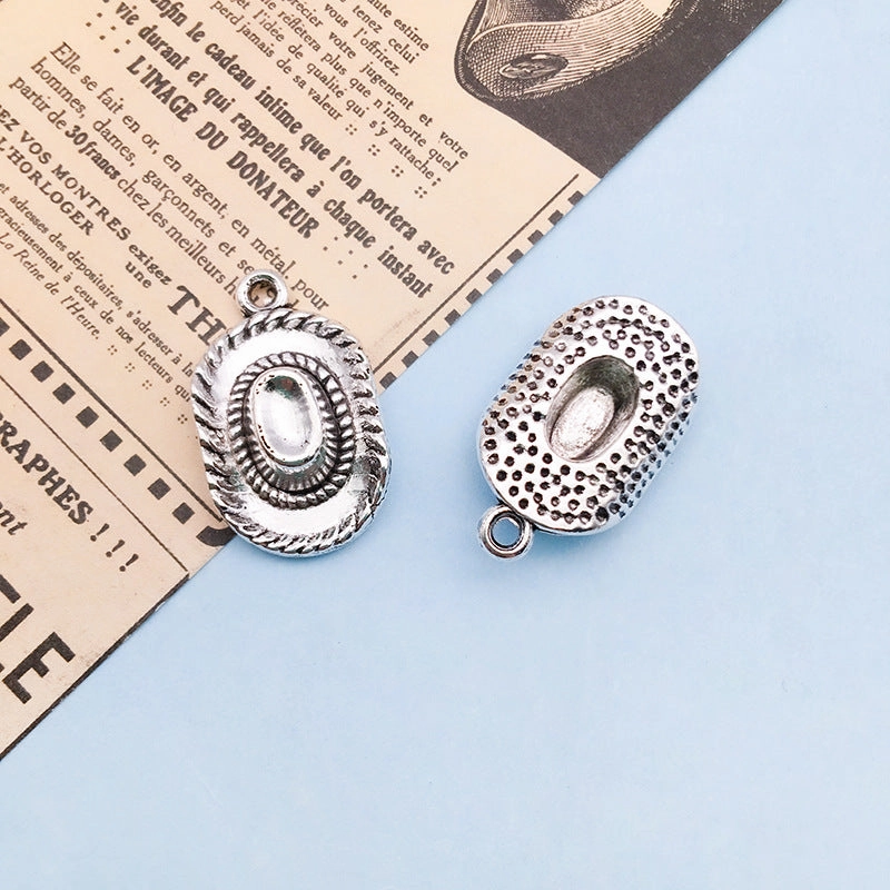 Wholesale Cowboy Collection: Silver Alloy Cowboy Hat, Cowboy Boots, Necklace, Bracelet, Pendant
