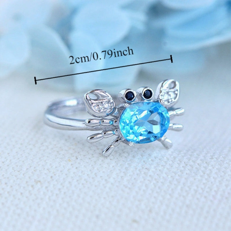 Wholesale Crab ring women's open sea animal ring