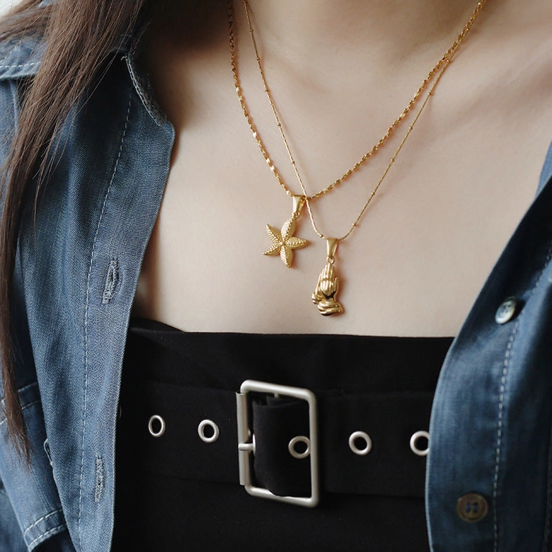 Wholesale Crab Single Pendant Stainless Steel Gold Plated DIY Accessories