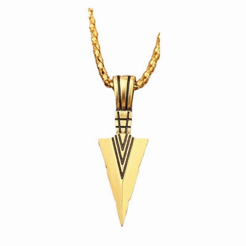 Wholesale Creative Alloy Retro Arrow Triangle Pendant Personalized Fashion Necklaces