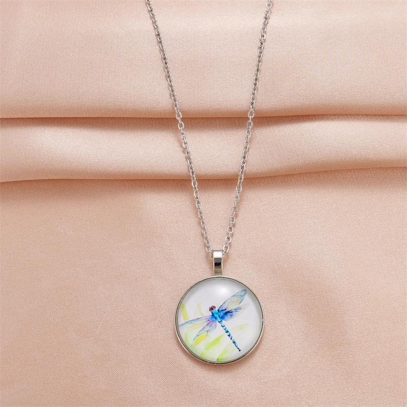 Wholesale Creative and fashionable dragonfly time gem crystal pendant