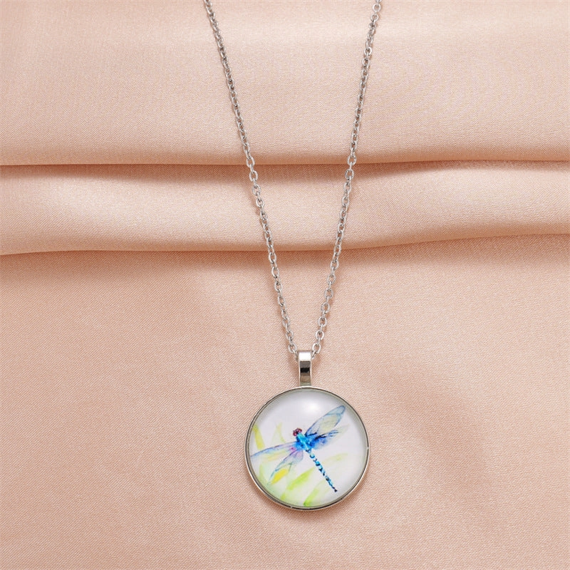 Wholesale Creative and fashionable dragonfly time gem crystal pendant