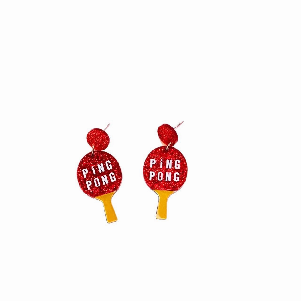Wholesale Creative Baseball Tennis Acrylic Earrings