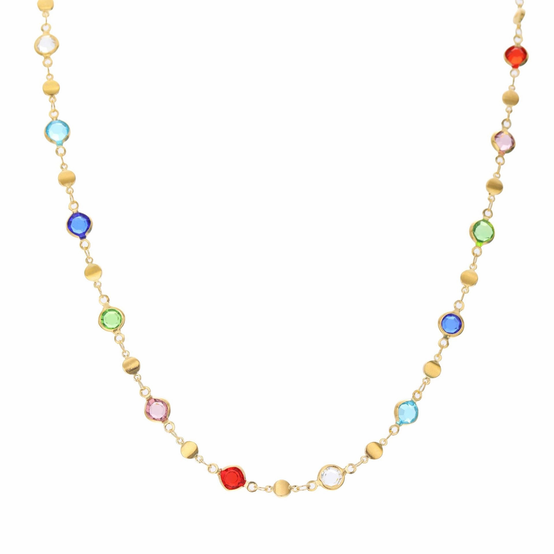 Wholesale Creative colorful rhinestone tassel clavicle necklace