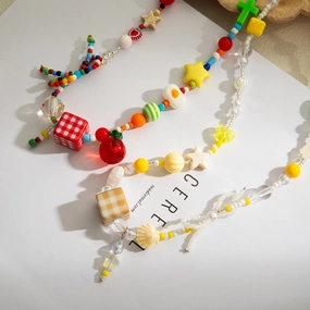 Wholesale Creative design macaron star beaded necklace