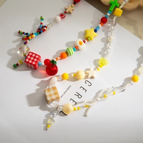 Wholesale Creative design macaron star beaded necklace