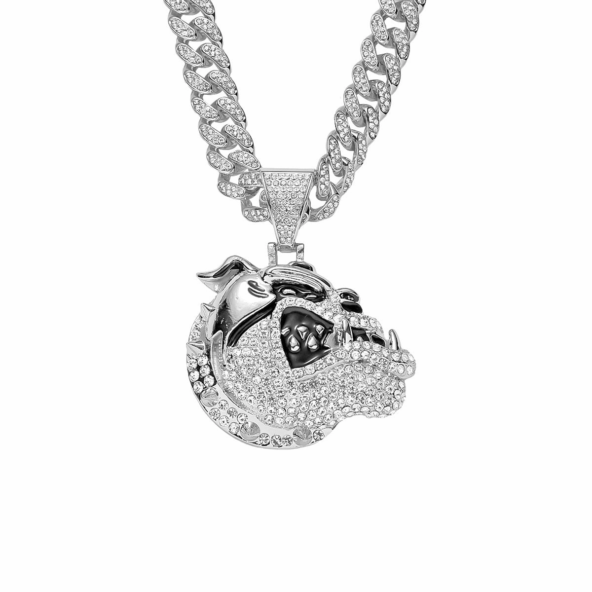 Wholesale Creative Full Diamond Animal Pendant Necklace Domineering Alloy Necklace