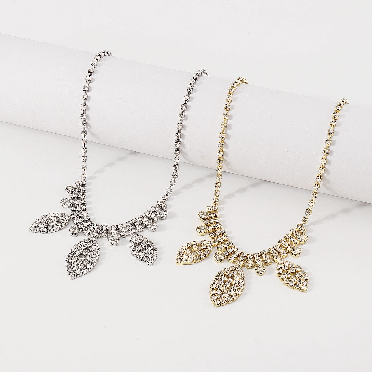 Wholesale Creative Geometric Devil's Eye Diamond Necklace