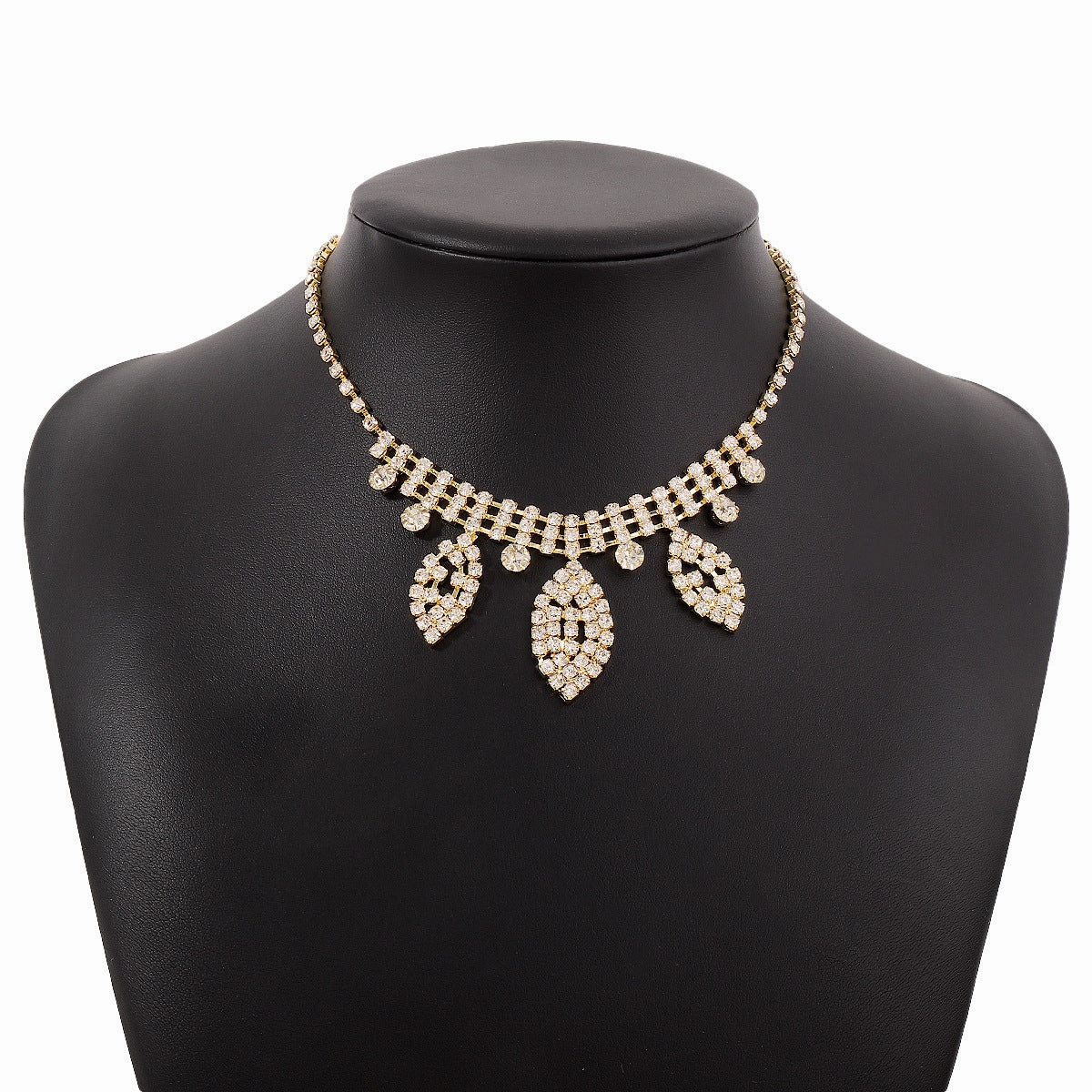 Wholesale Creative Geometric Devil's Eye Diamond Necklace