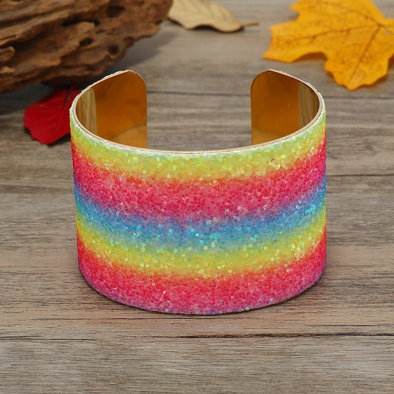 Wholesale Creative Glitter Gradient Color Brilliant Bracelet