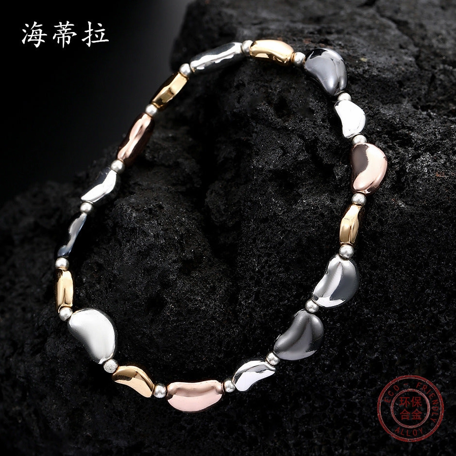 Wholesale Creative heart-shaped electroplated  alloy bracelet