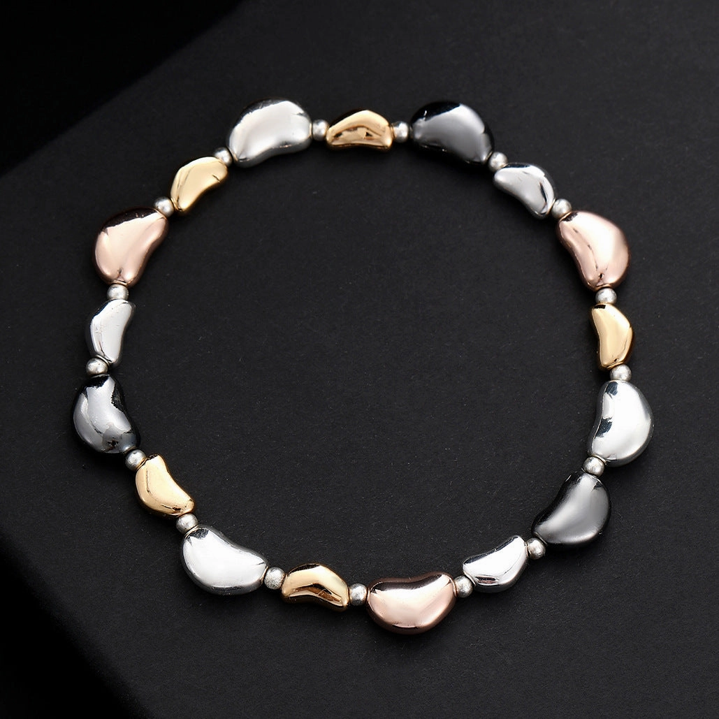 Wholesale Creative heart-shaped electroplated  alloy bracelet