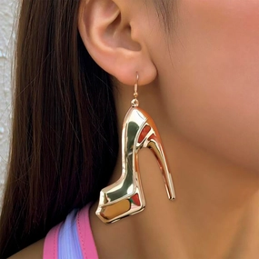 Wholesale Creative High Heels and Metal Earrings