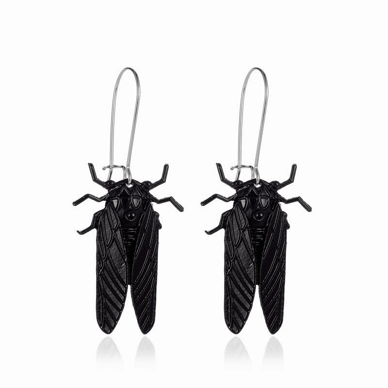 Wholesale Creative Insect Golden Cicada Earrings