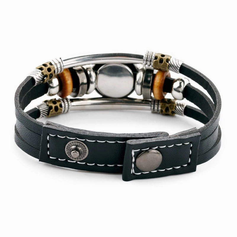 Wholesale Creative Leather Multi Layer Handmade Leather Bracelet
