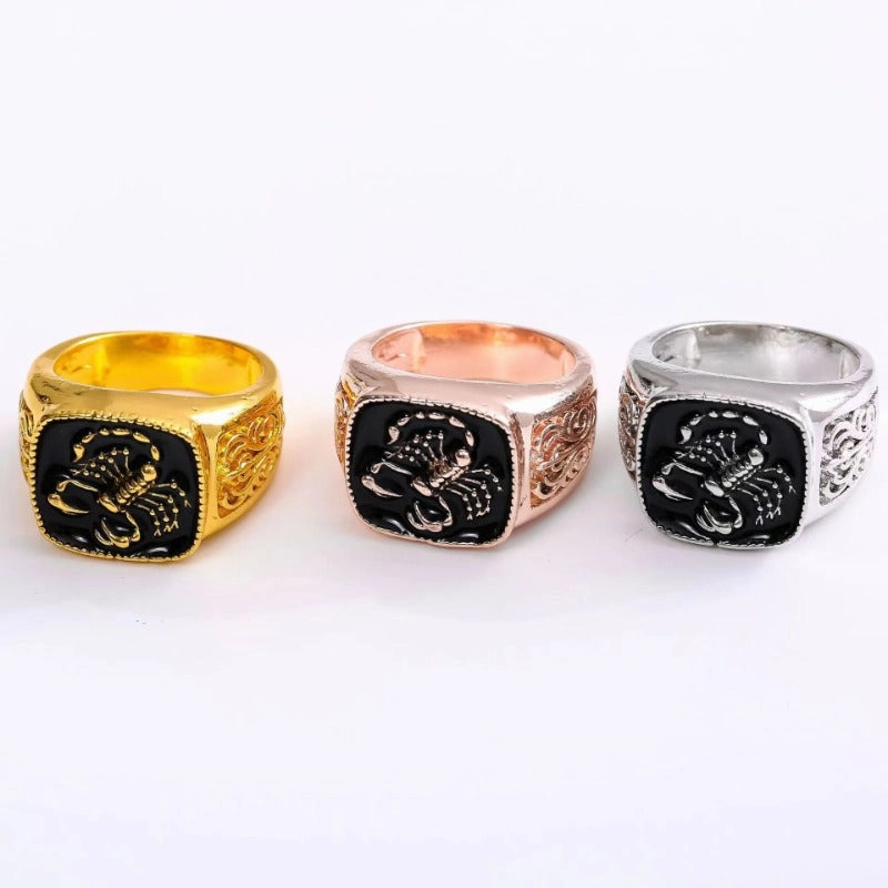 Wholesale Creative Scorpio Relief Men's Poisonous Scorpion Memorial Rings