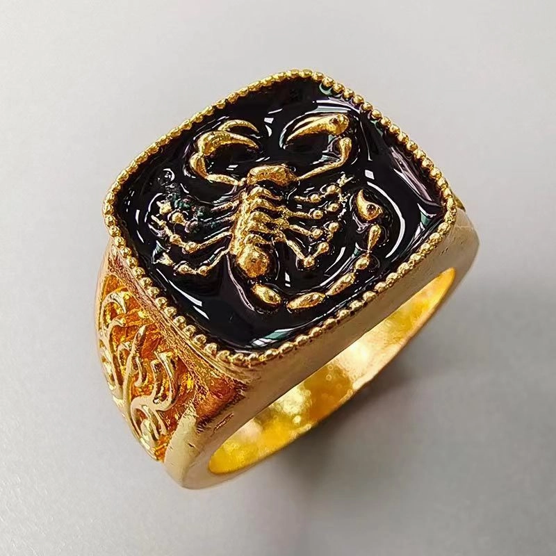 Wholesale Creative Scorpio Relief Men's Poisonous Scorpion Memorial Rings