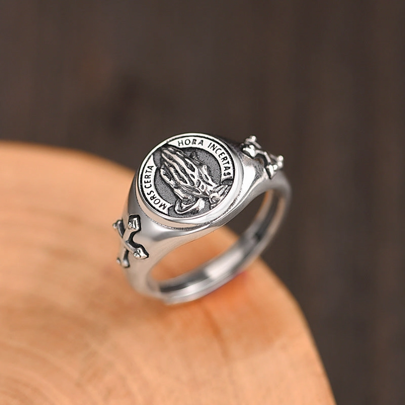 Wholesale Creative Vintage Thai Silver Fashion Open Adjustable Ring