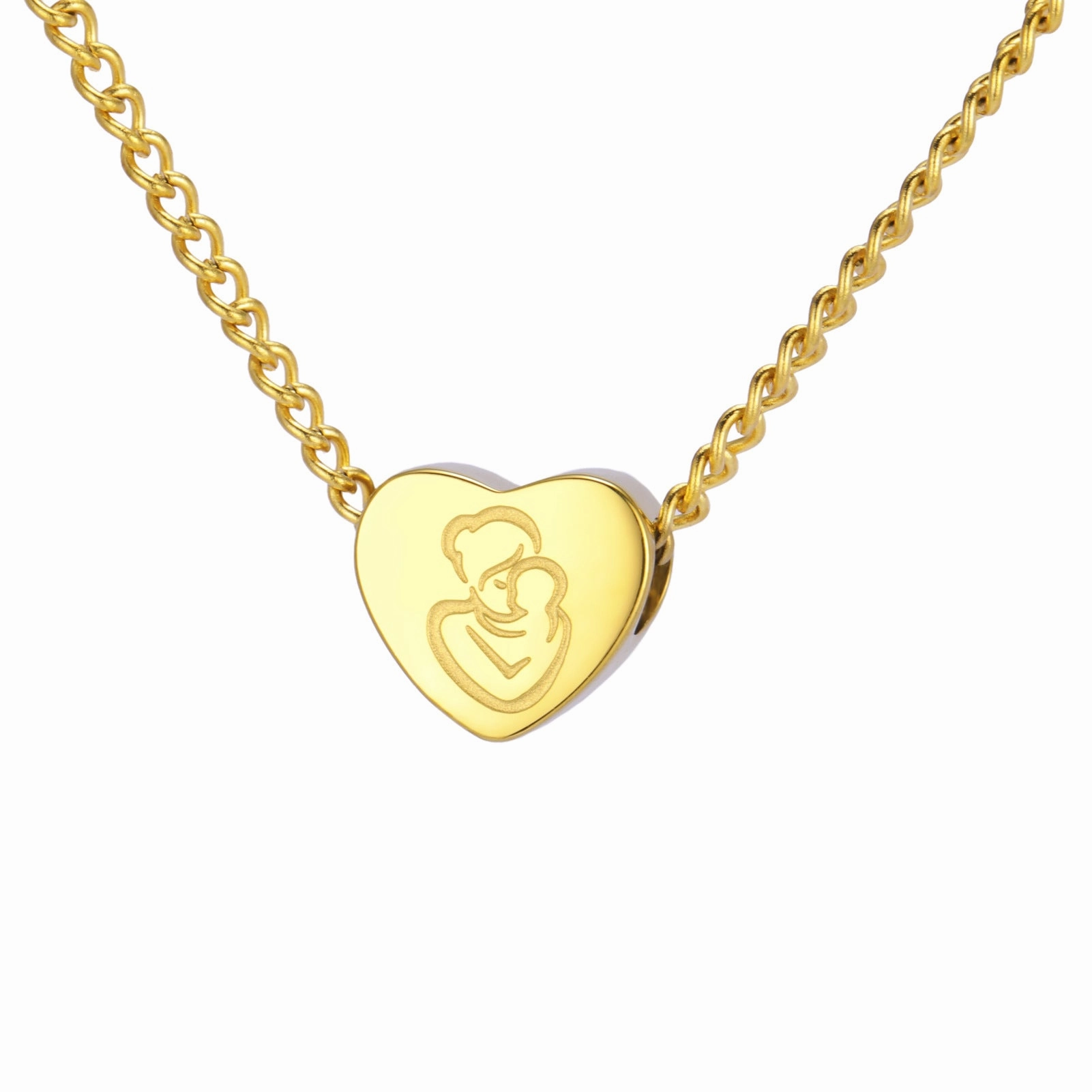 Wholesale Cross-border hot-selling stainless steel cut titanium steel love necklace