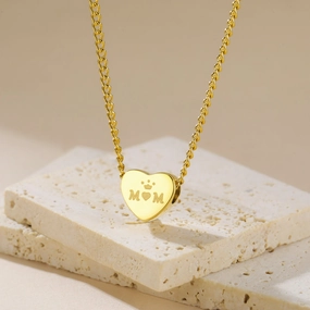 Wholesale Cross-border hot-selling stainless steel cut titanium steel love necklace