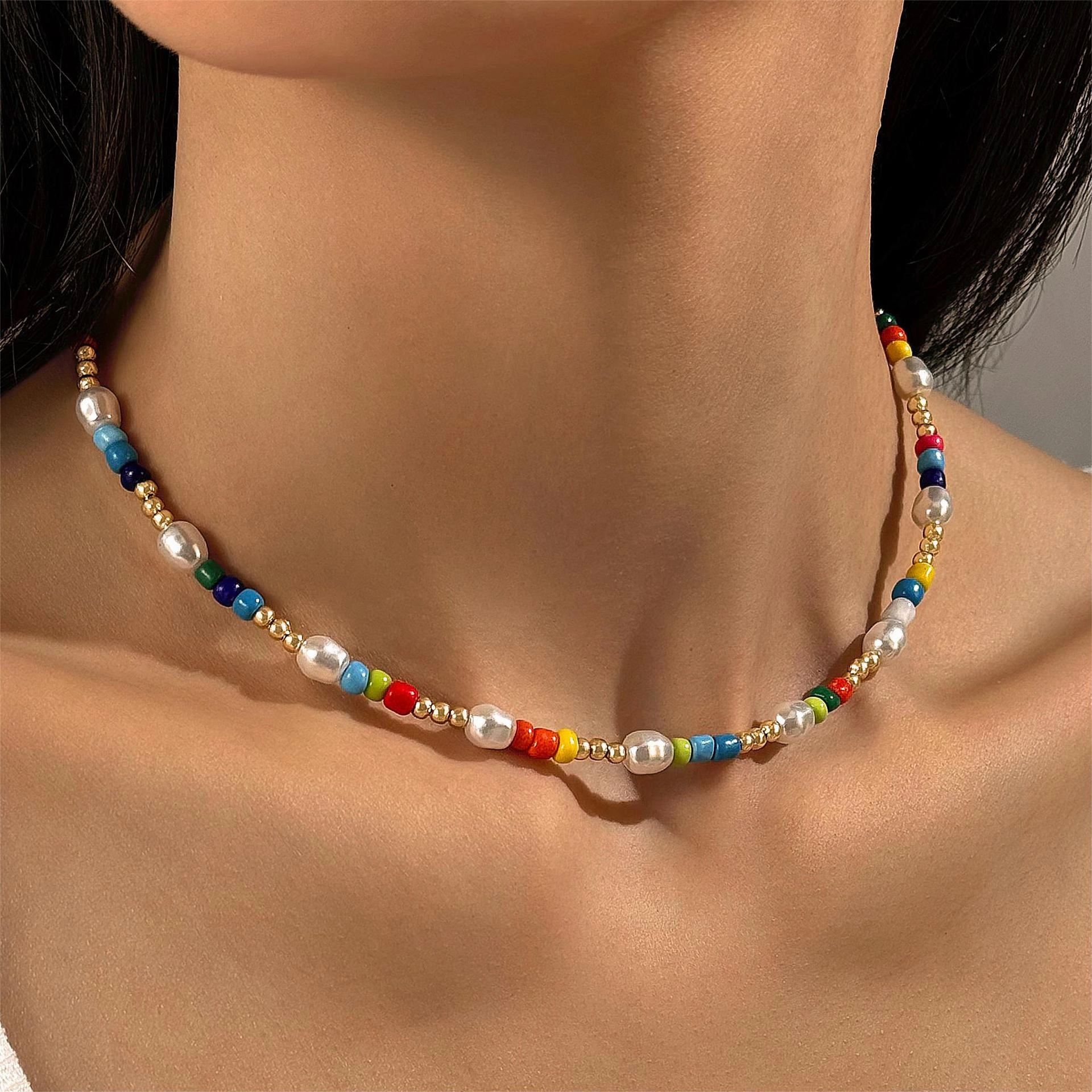 Wholesale Cross-border seaside holiday series beaded beach starfish shell necklace