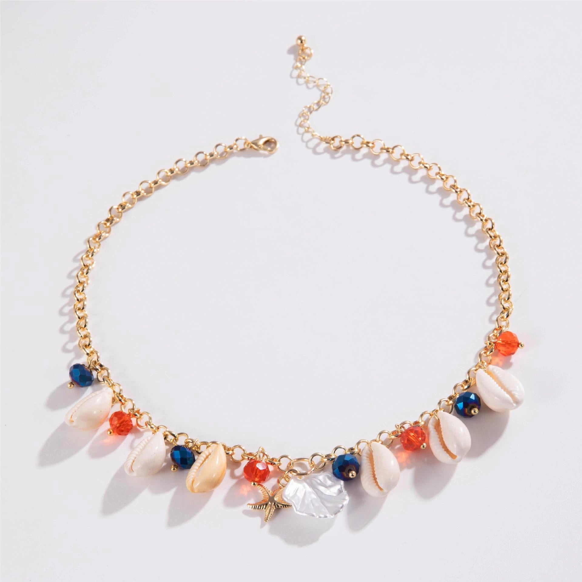 Wholesale Cross-border seaside holiday series beaded beach starfish shell necklace