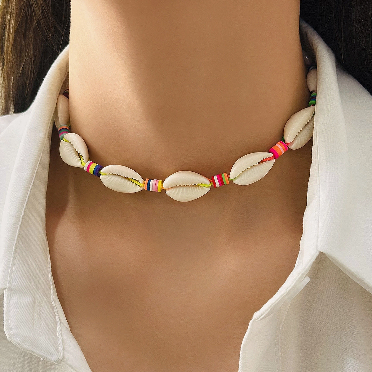 Wholesale Cross-border seaside holiday series beaded beach starfish shell necklace