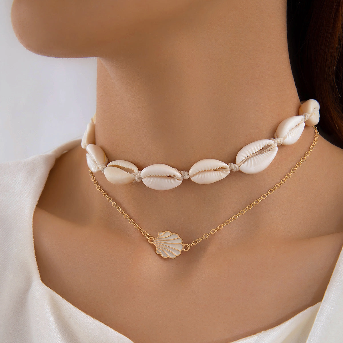 Wholesale Cross-border seaside holiday series beaded beach starfish shell necklace
