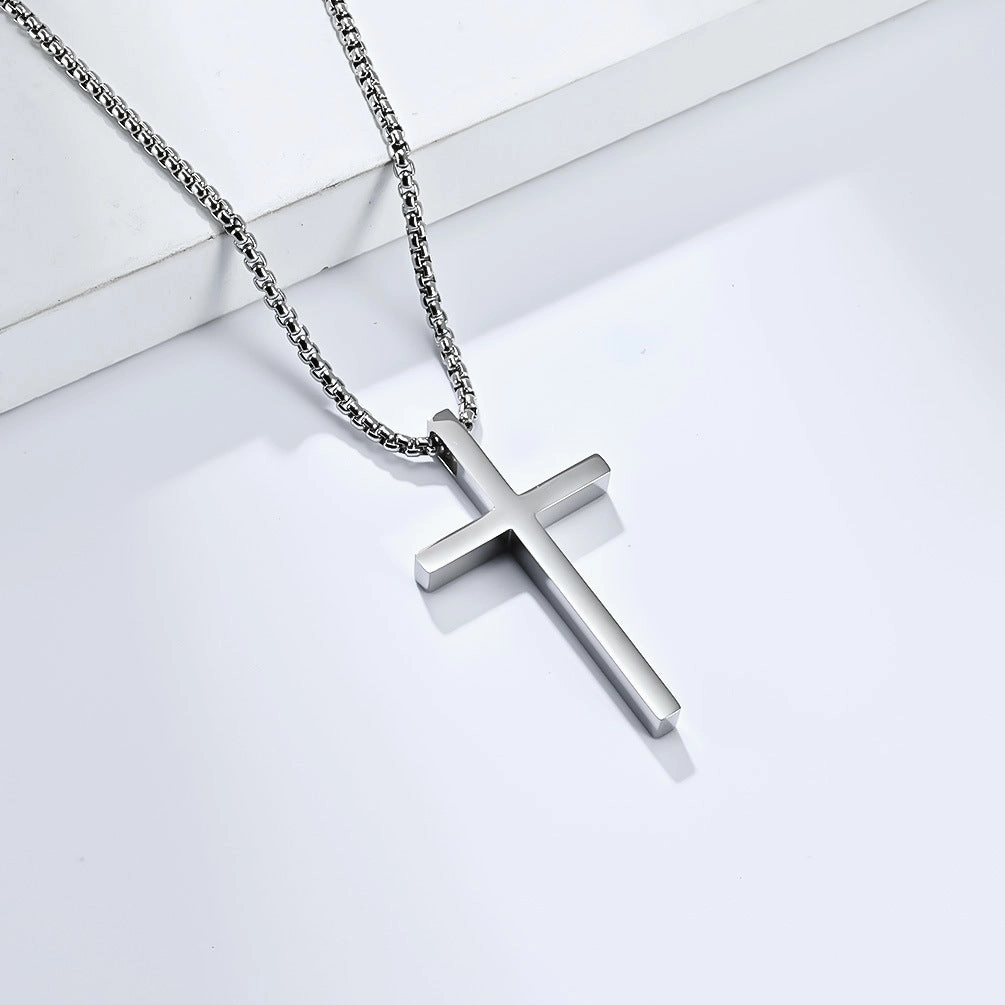 Wholesale Cross Men's and Women's Sweaters Titanium Steel Necklace