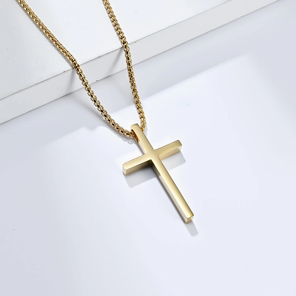 Wholesale Cross Men's and Women's Sweaters Titanium Steel Necklace