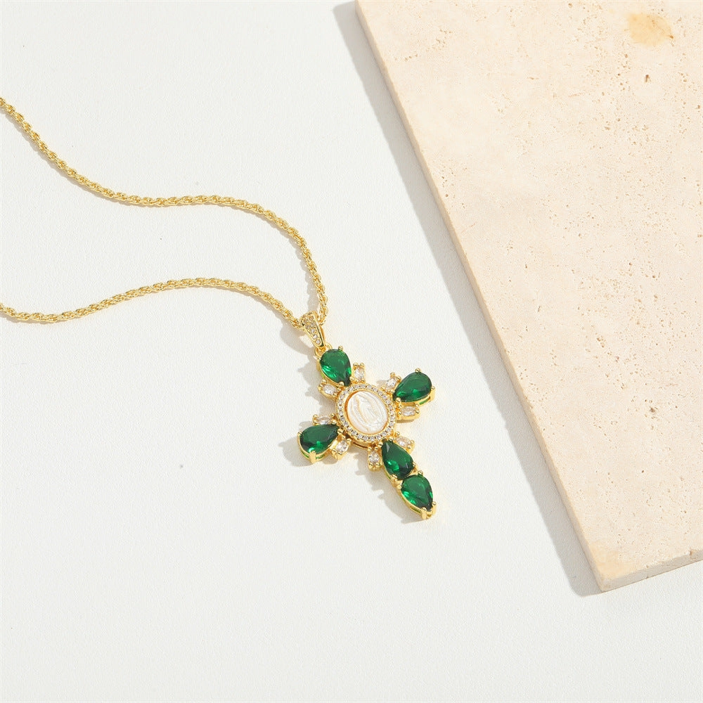 Wholesale Cross Pendant Clavicle Chain Vintage Necklace