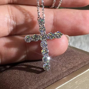 Wholesale Cross Platinum Plated Copper Necklaces