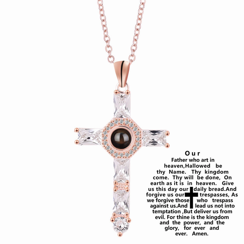 Wholesale Cross Projection Alloy Necklace