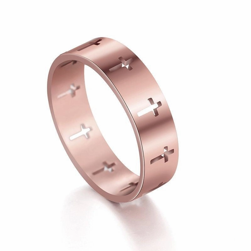 Wholesale Cross Titanium Steel Rings