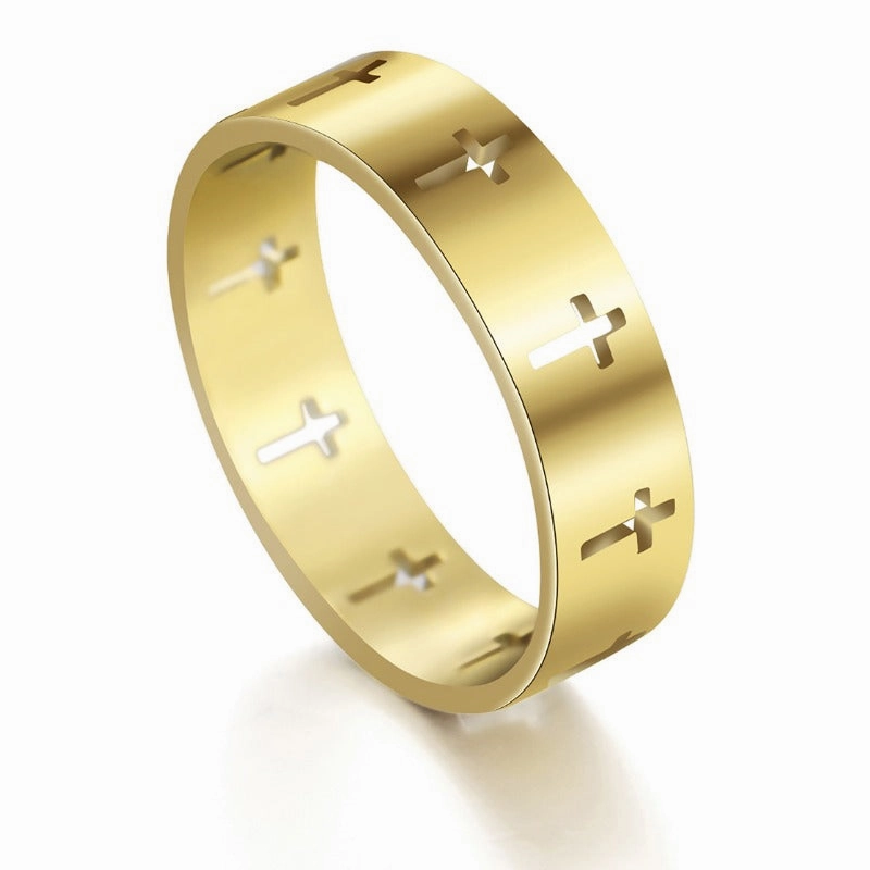 Wholesale Cross Titanium Steel Rings