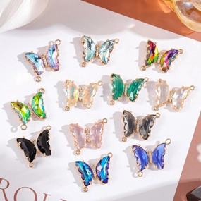 Wholesale Crystal Butterfly Double Pendant