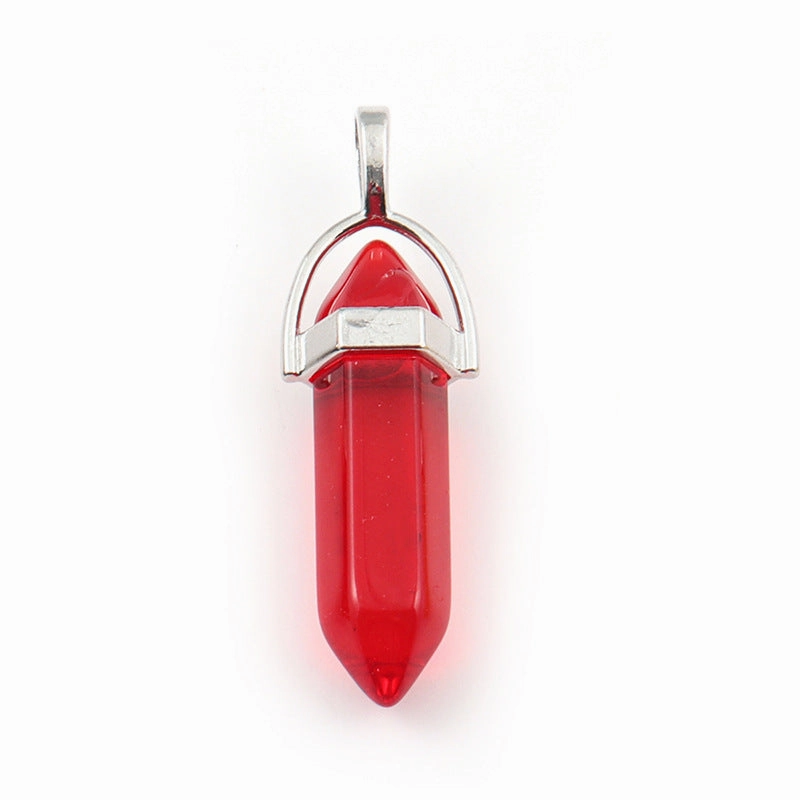 Wholesale Crystal Hexagonal Bullet Hexahedron Necklace Accessories