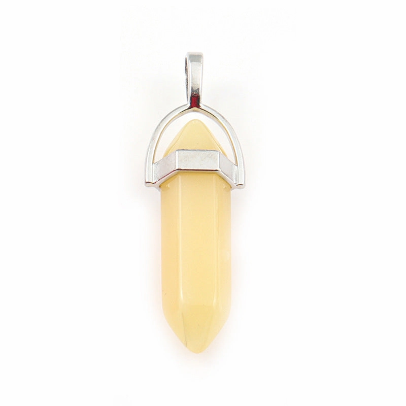Wholesale Crystal Hexagonal Bullet Hexahedron Necklace Accessories