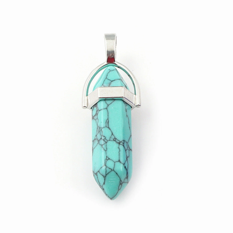 Wholesale Crystal Hexagonal Bullet Hexahedron Necklace Accessories