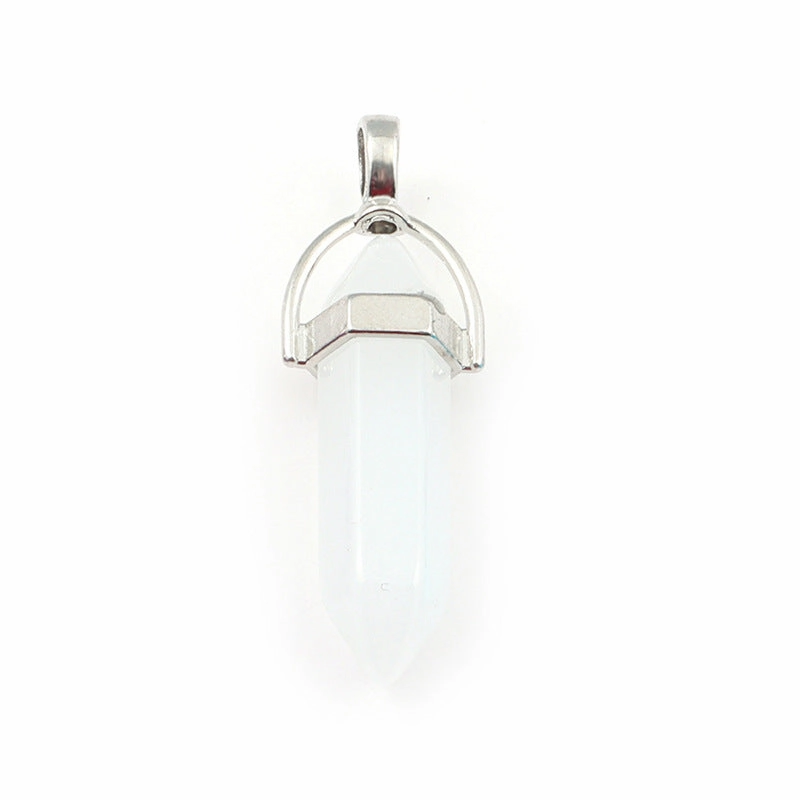 Wholesale Crystal Hexagonal Bullet Hexahedron Necklace Accessories