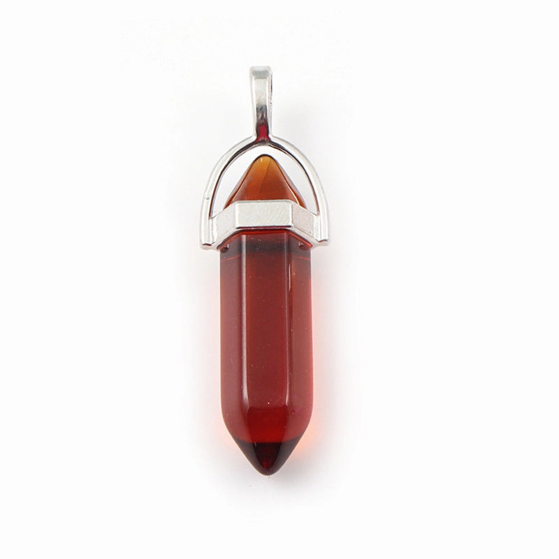 Wholesale Crystal Hexagonal Bullet Hexahedron Necklace Accessories