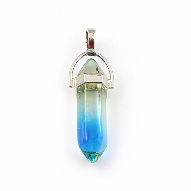 Wholesale Crystal Hexagonal Bullet Hexahedron Necklace Accessories