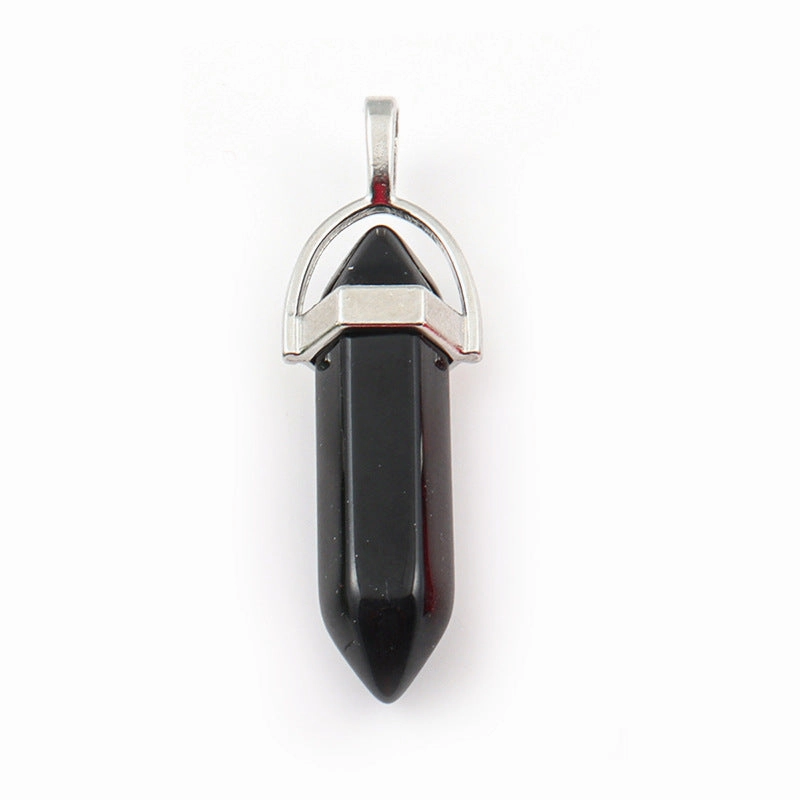 Wholesale Crystal Hexagonal Bullet Hexahedron Necklace Accessories