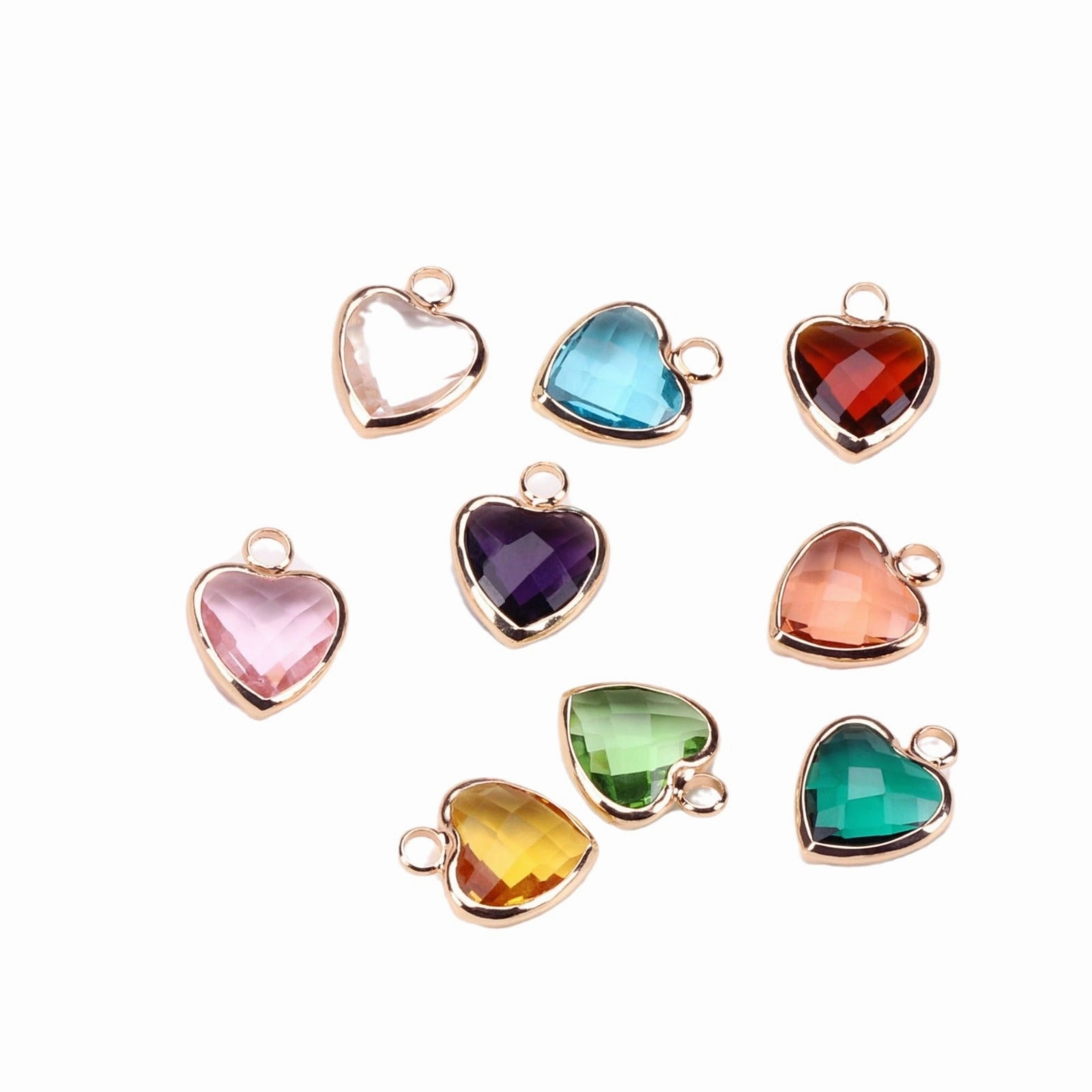Wholesale Crystal Love Peach Heart Pendant