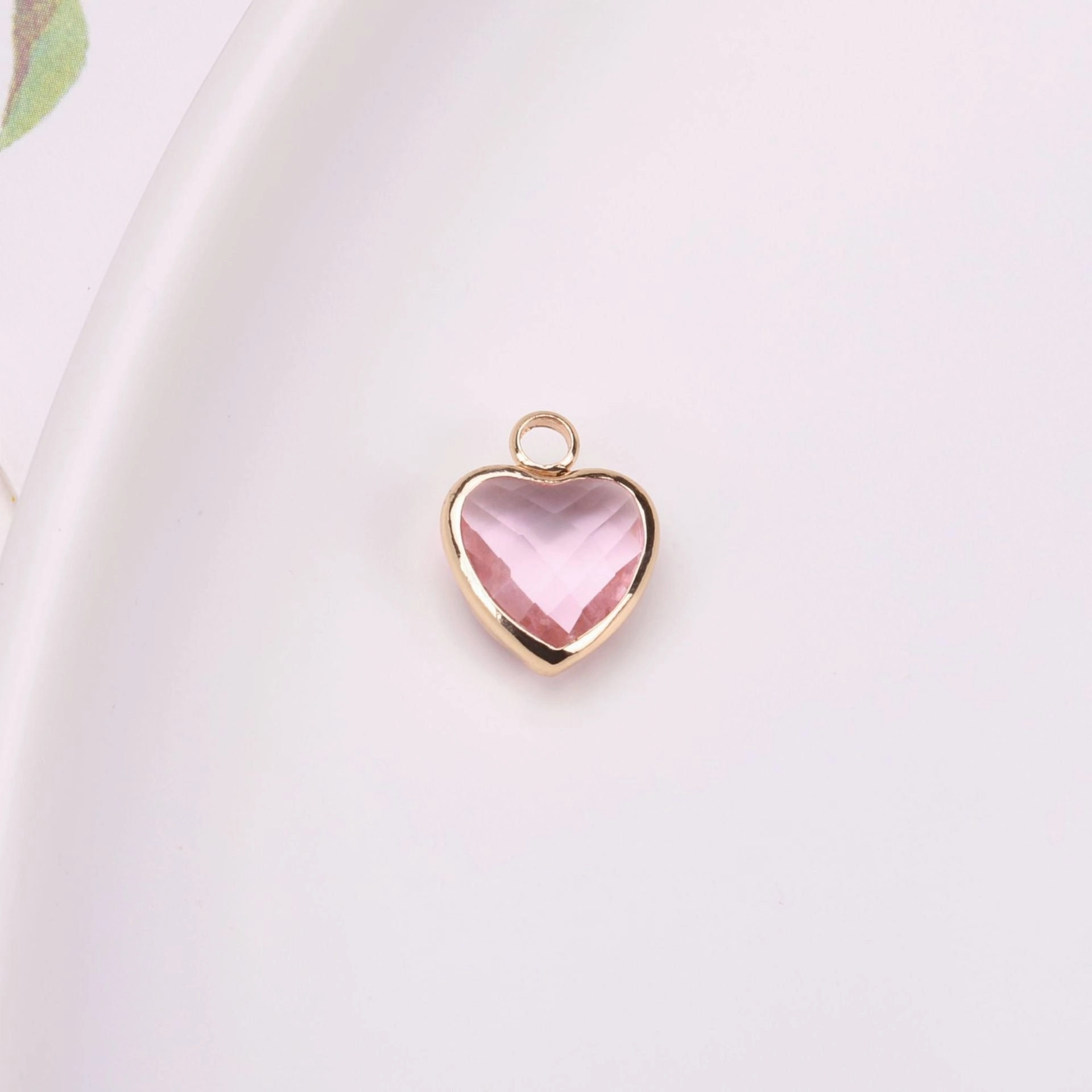 Wholesale Crystal Love Peach Heart Pendant